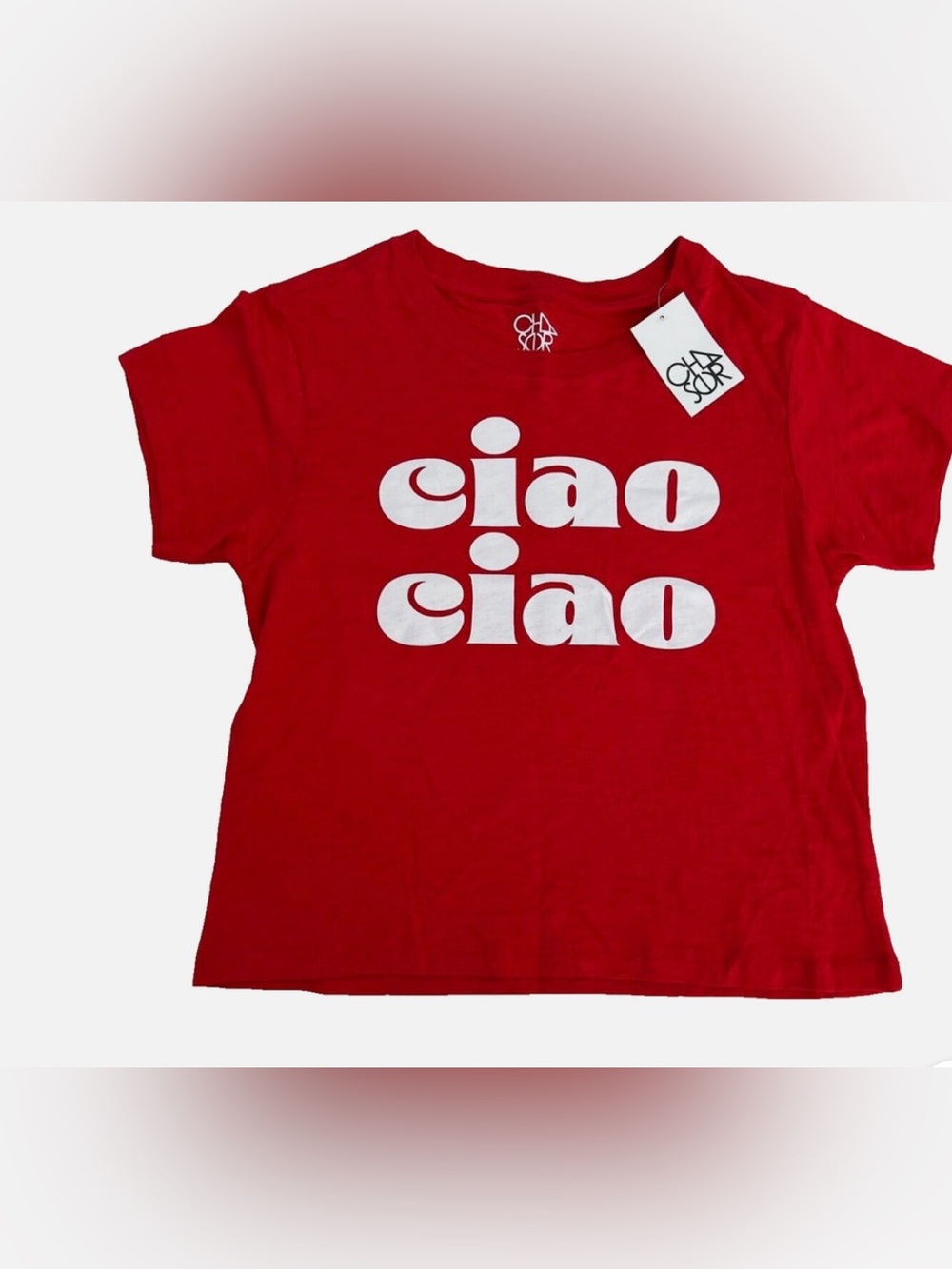Chaser Red 'ciao ciao' Graphic Short Sleeve Tee
